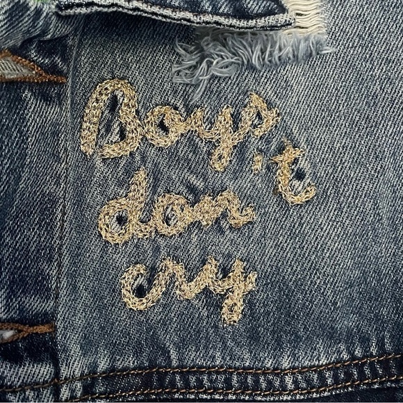 New! Sandrine Rose x Free People boys don’t cry Jean Jacket nwt 18295 - Picture 4 of 15